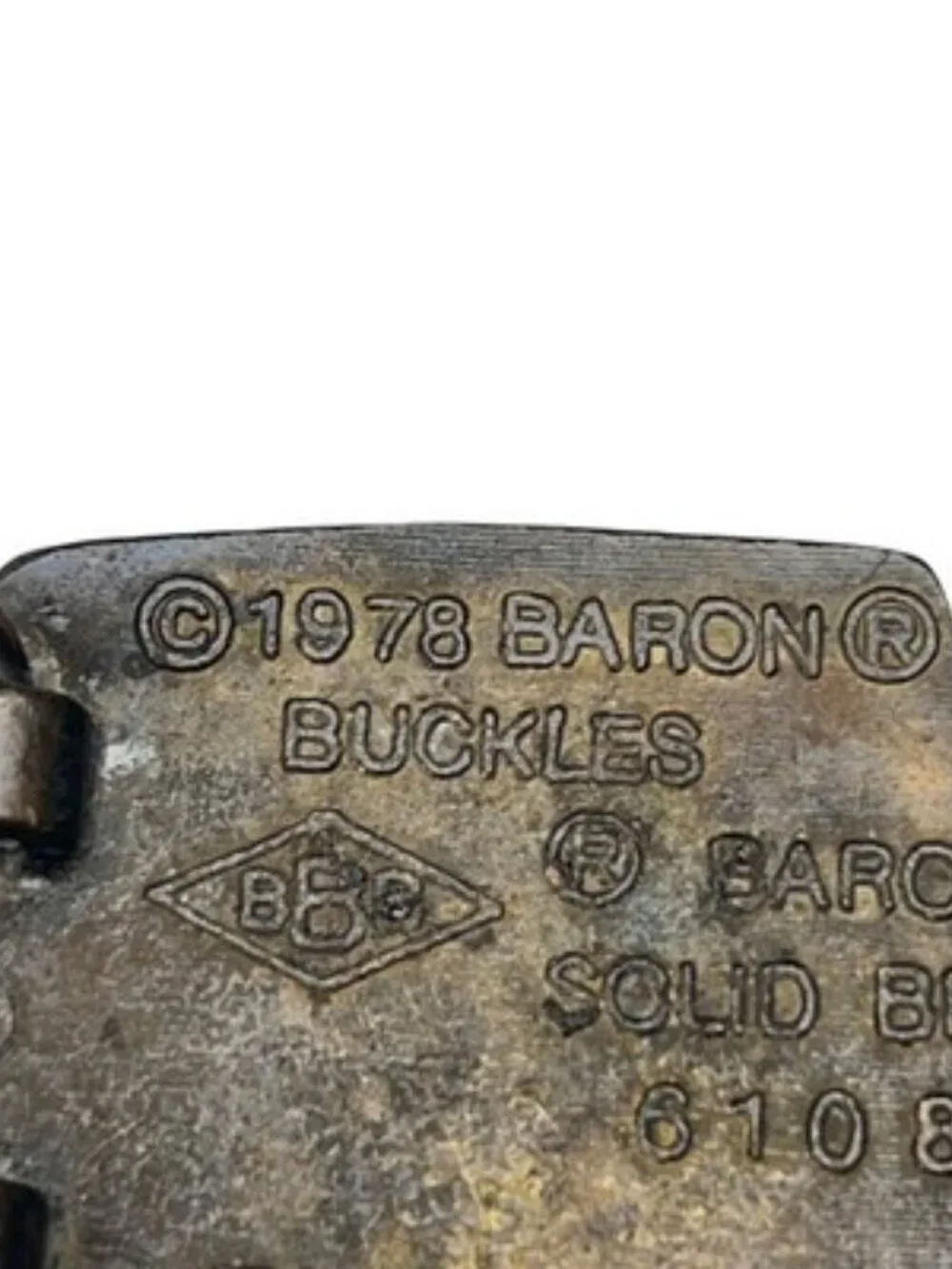 Vintage 1978 Baron Solid Brass Pickup Truck Belt Buckle 6108 Taiwan